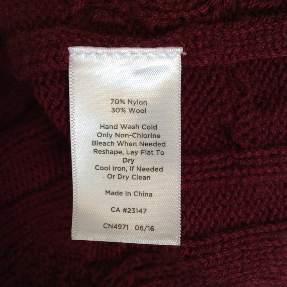 TALBOTS burgundy Cape Women’s Size M - Picture 6 of 6